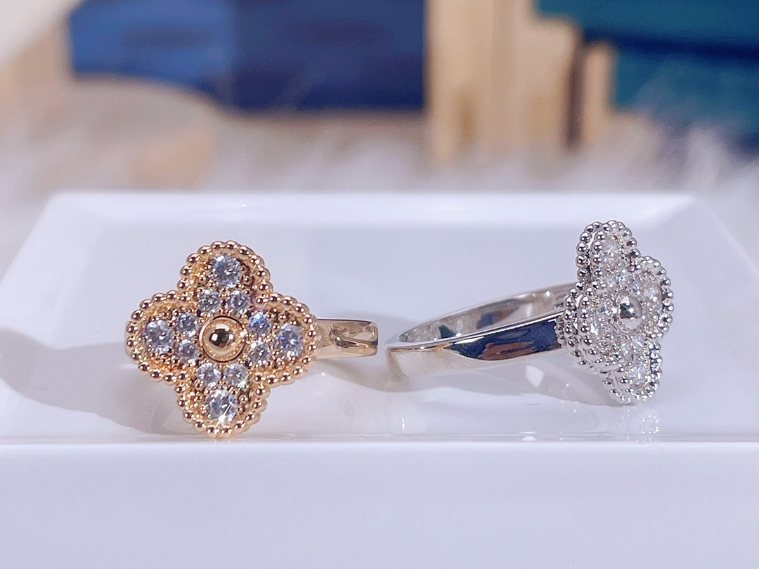 [⭐Mirelle]CLOVER DIAMOND RING