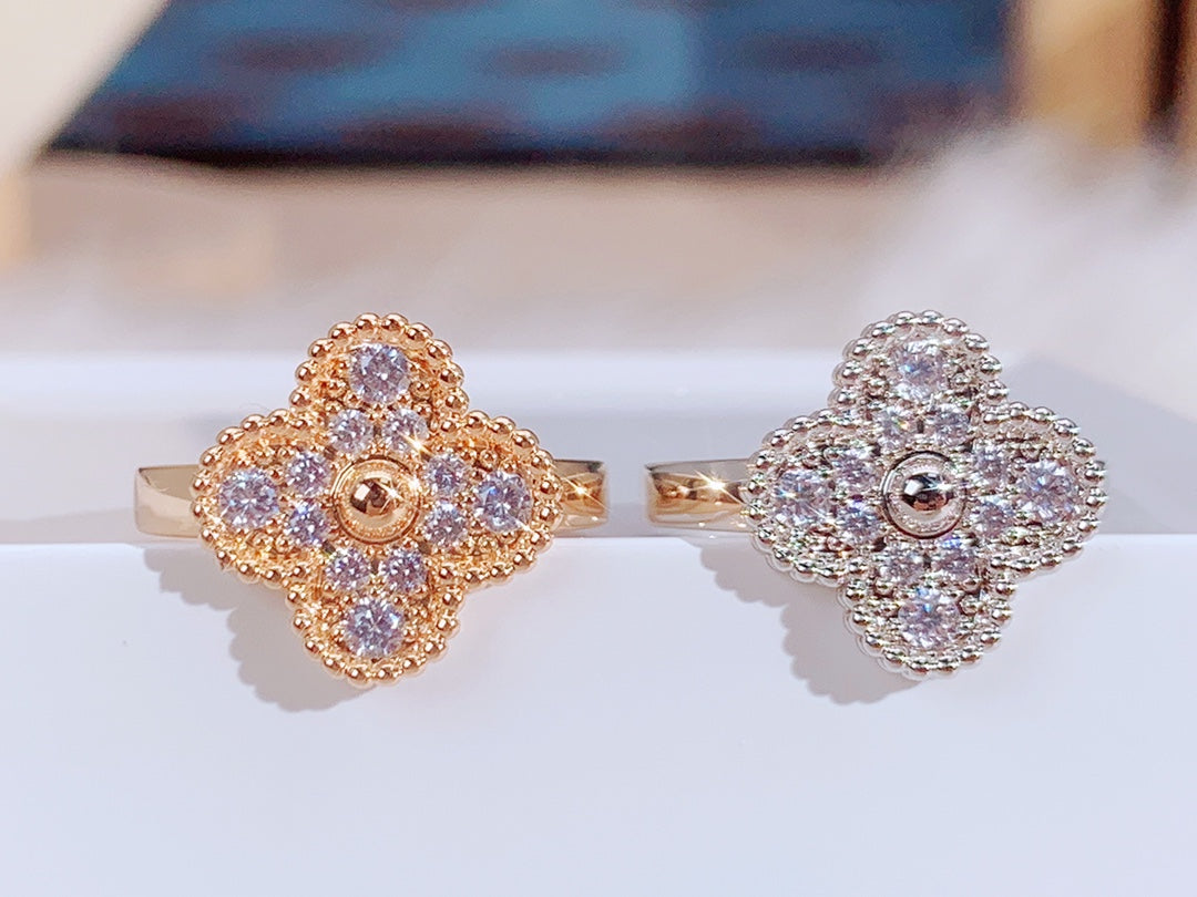 [⭐Mirelle]CLOVER DIAMOND RING