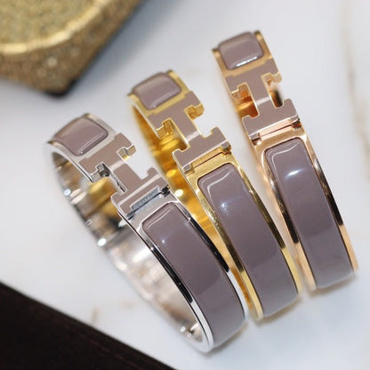 [⭐Mirelle]H BRACELET 12MM BROWN