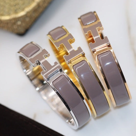 [⭐Mirelle]H BRACELET 12MM BROWN