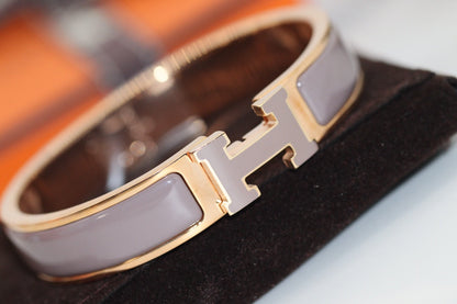 [⭐Mirelle]H BRACELET 12MM BROWN