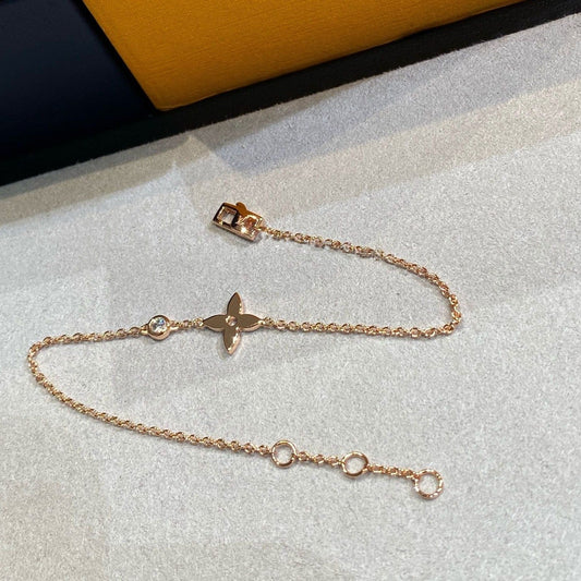 [⭐Mirelle]STAR DIAMOND PINK GOLD BRACELET