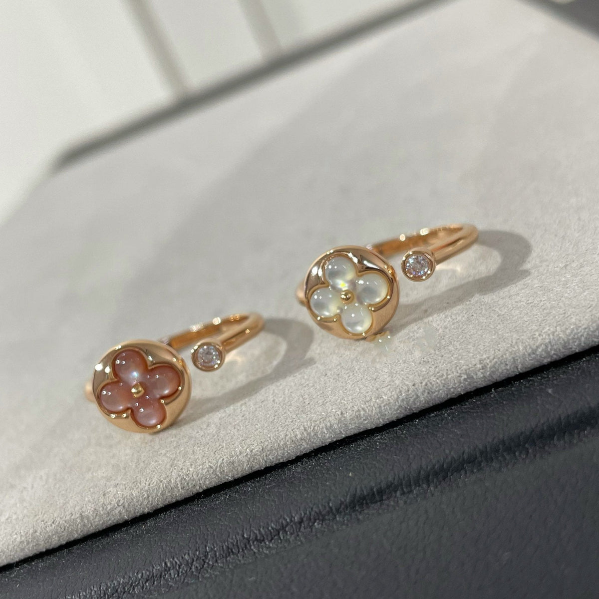 [⭐Mirelle]SUN 1 DIAMOND PINK MOP RING