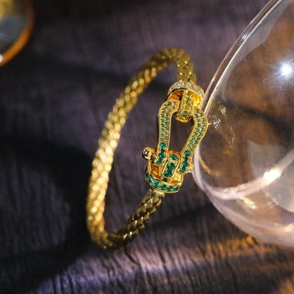 [⭐Mirelle]FORCE 10 GOLD GREEN DIAMOND PAVED