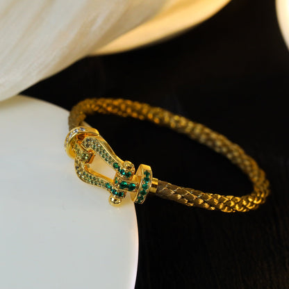 [⭐Mirelle]FORCE 10 GOLD GREEN DIAMOND PAVED
