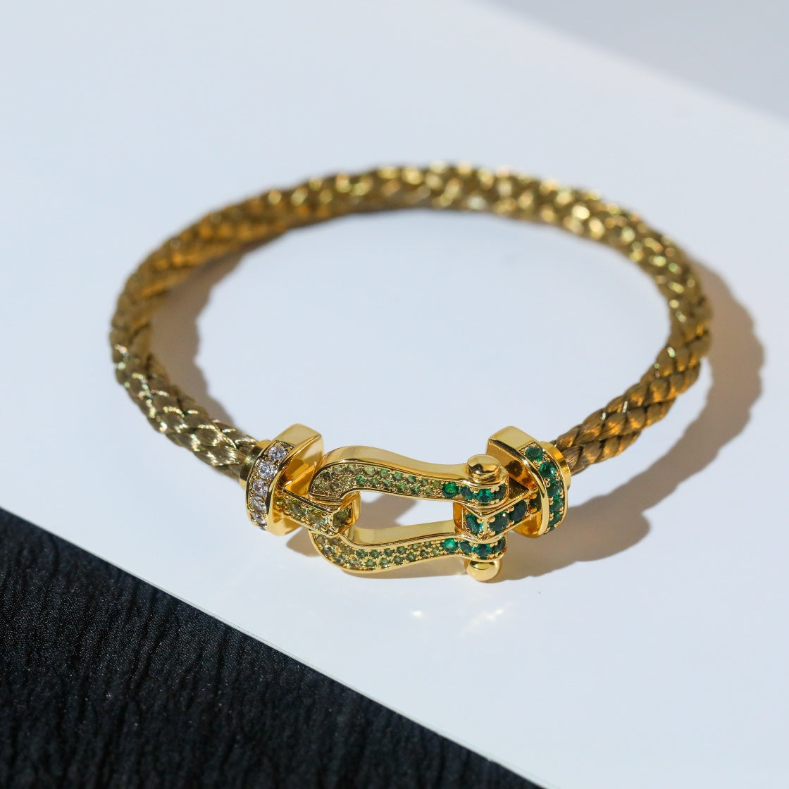 [⭐Mirelle]FORCE 10 GOLD GREEN DIAMOND PAVED