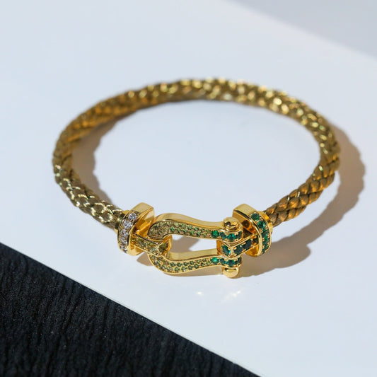 [⭐Mirelle]FORCE 10 GOLD GREEN DIAMOND PAVED