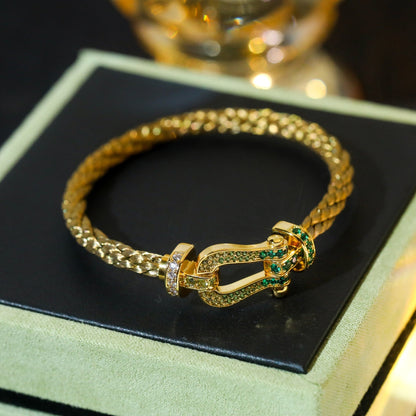[⭐Mirelle]FORCE 10 GOLD GREEN DIAMOND PAVED