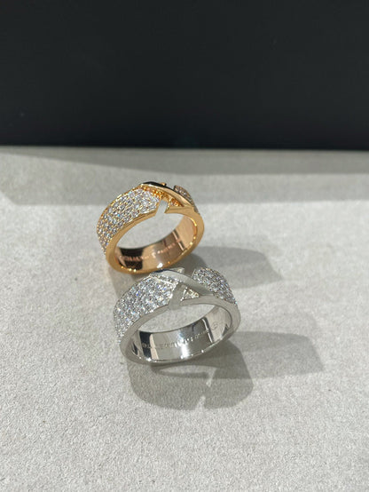 [⭐Mirelle]LIENS EVIDENCE  DIAMOND PAVED RING