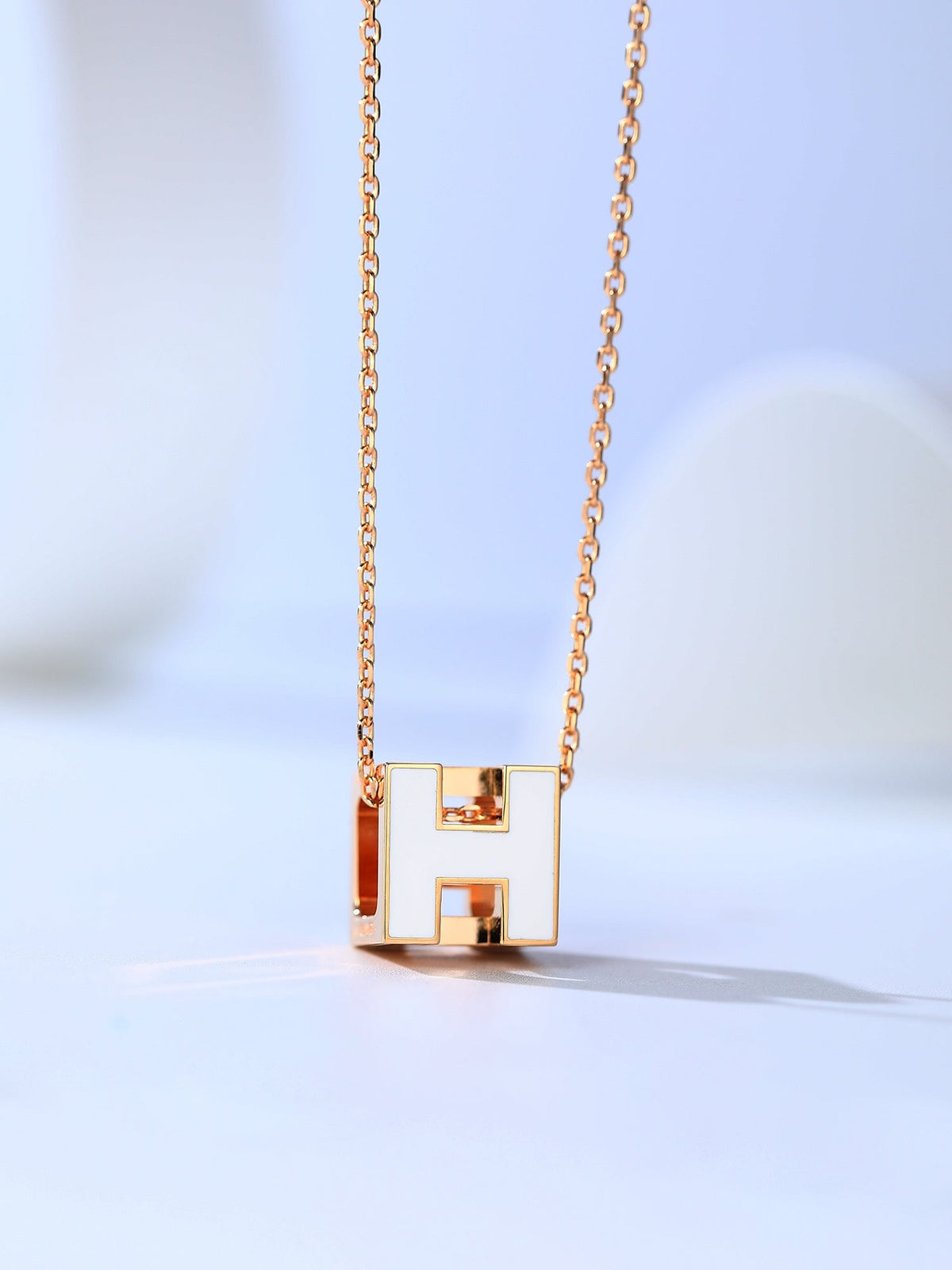 [⭐Mirelle]H CAGE PINK GOLD NECKLACE