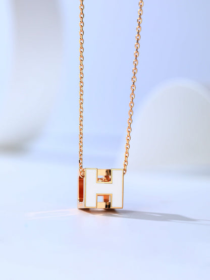 [⭐Mirelle]H CAGE PINK GOLD NECKLACE