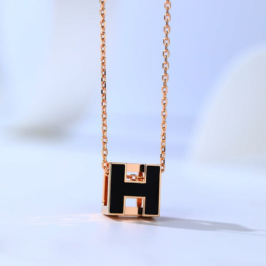 [⭐Mirelle]H CAGE PINK GOLD NECKLACE