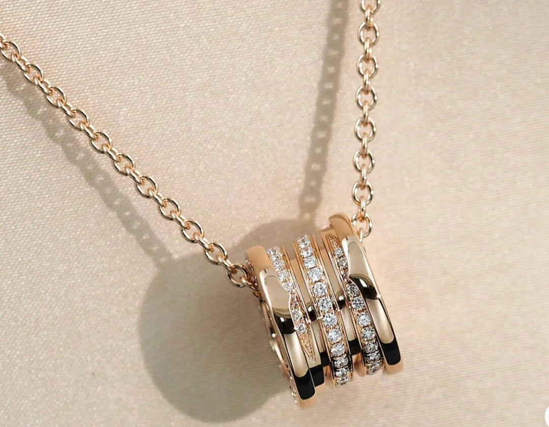 [⭐Mirelle]ZERO 1 PINK GOLD DIAMOND NECKLACE
