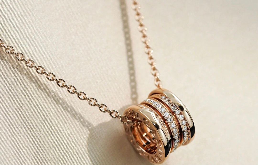 [⭐Mirelle]ZERO 1 PINK GOLD DIAMOND NECKLACE
