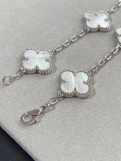 [⭐Mirelle]CLOVER WHITE PEARL MOP 5 MOTIF BRACELET COLLECTION