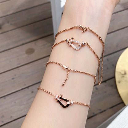 [⭐Mirelle]FORCE 10 PINK GOLD DIAMOND NECKLACE