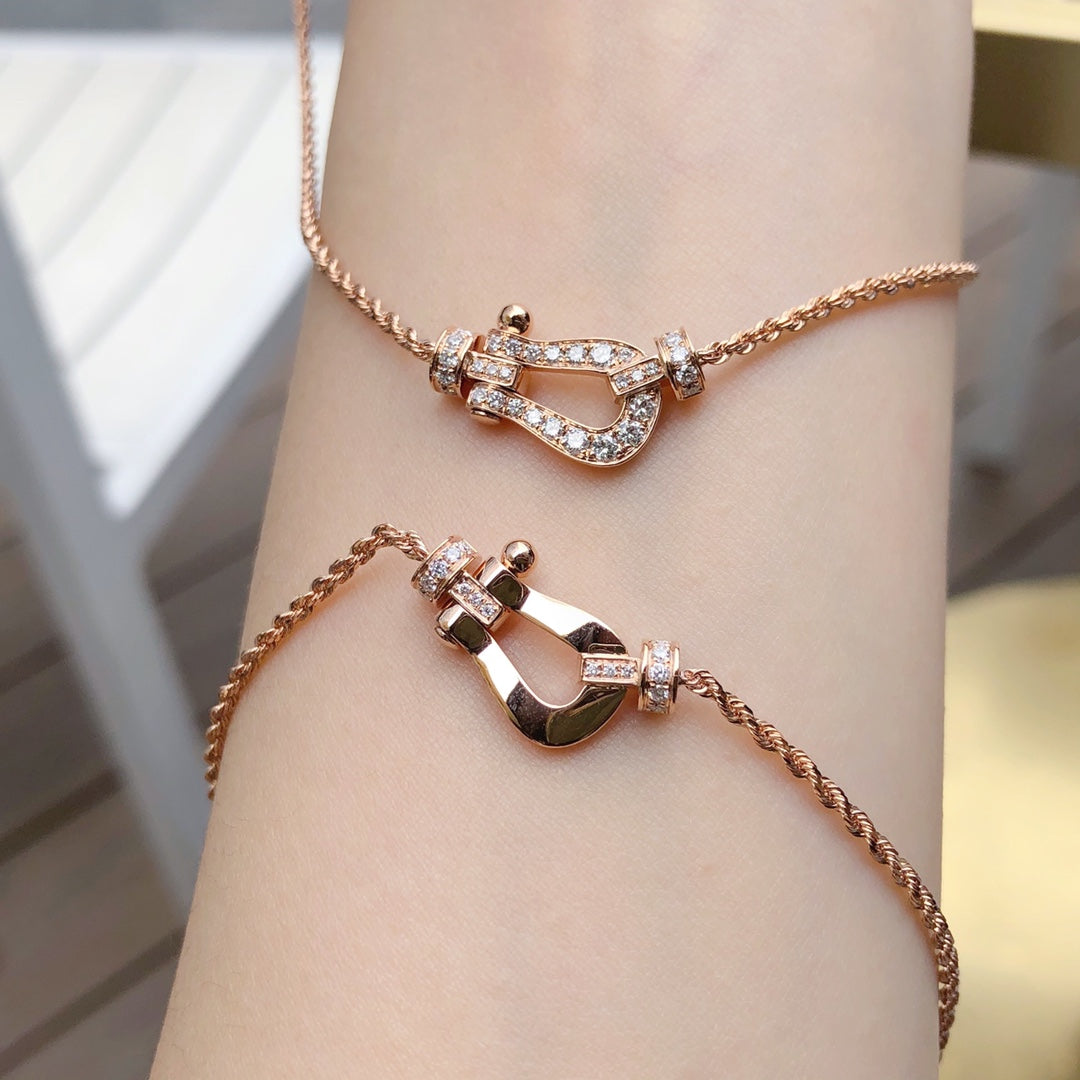 [⭐Mirelle]FORCE 10 PINK GOLD DIAMOND NECKLACE