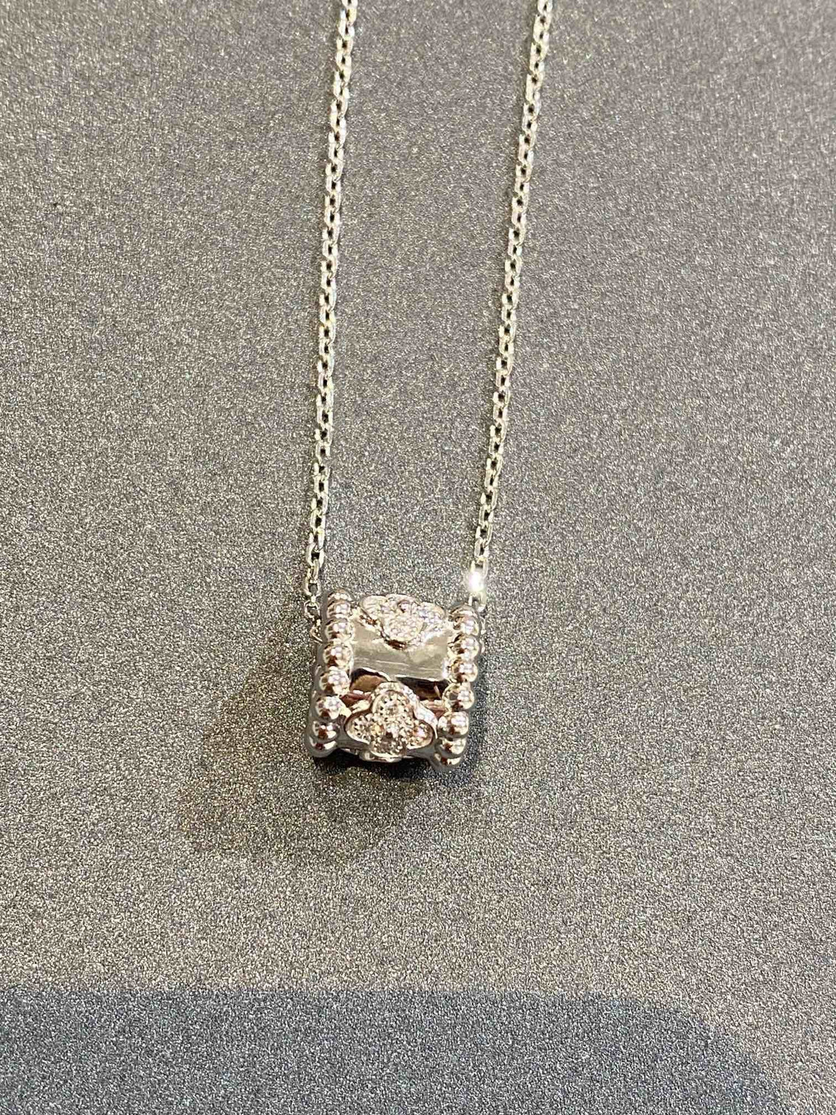 [⭐Mirelle]PERLEE PEDANT SIVLER DIAMOND NECKLACE