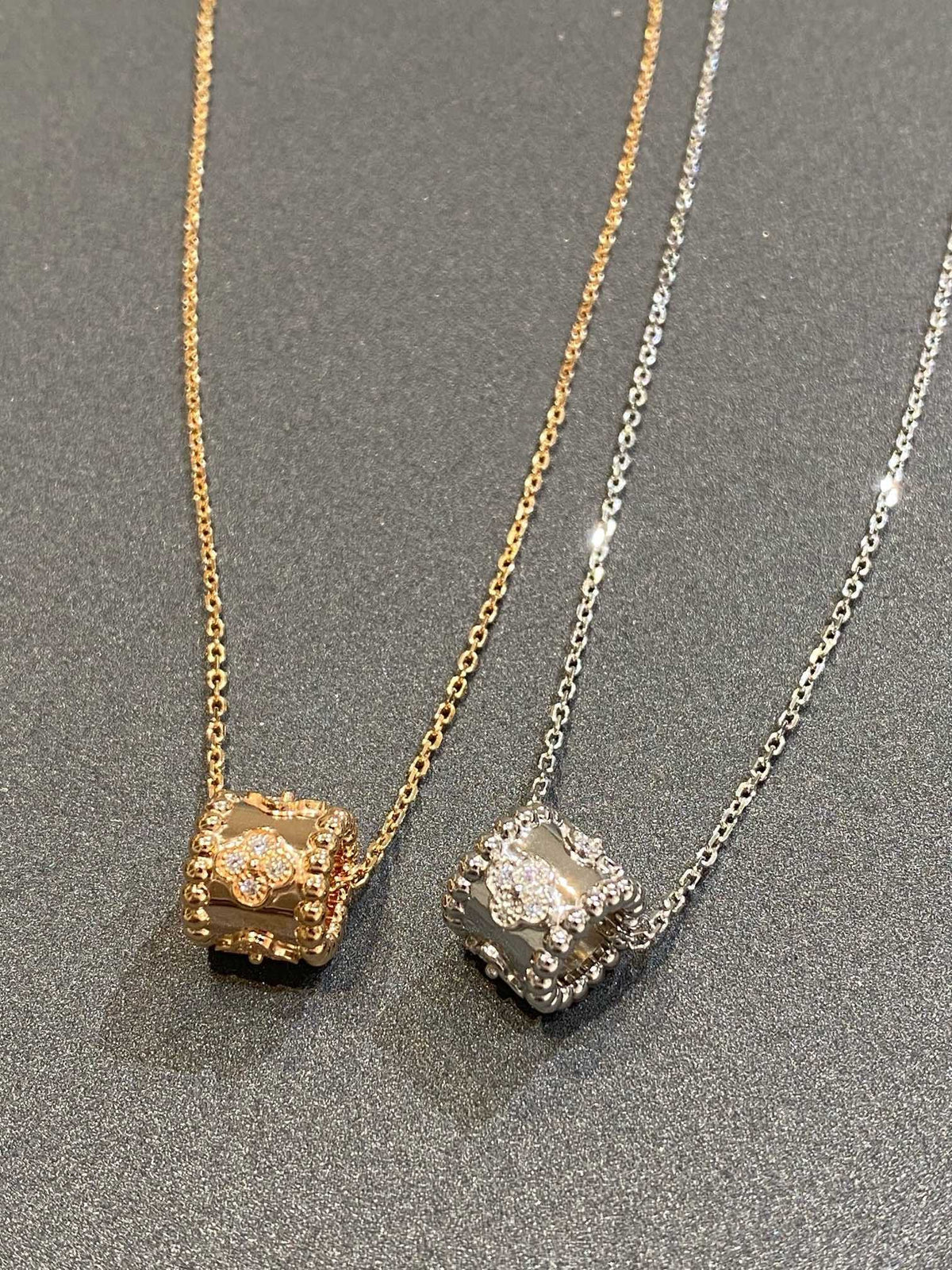 [⭐Mirelle]PERLEE PEDANT SIVLER DIAMOND NECKLACE