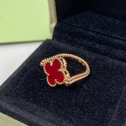 [⭐Mirelle]CLOVER RIVERSIBLE ROSE GOLD RING