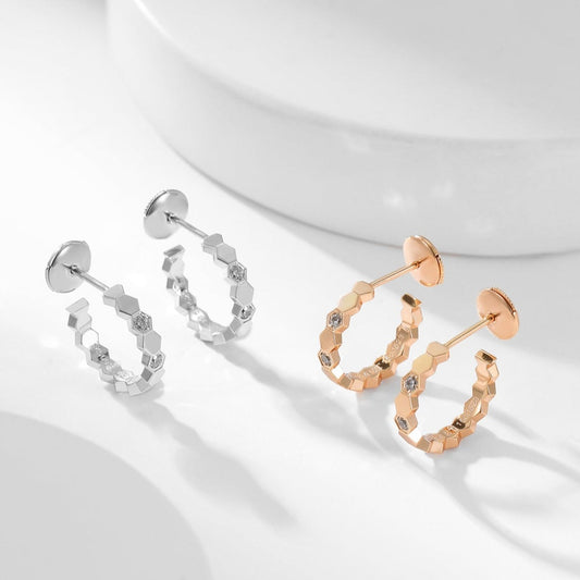 [⭐Mirelle]BEE LOVE DIAMOND HOOP EARRINGS