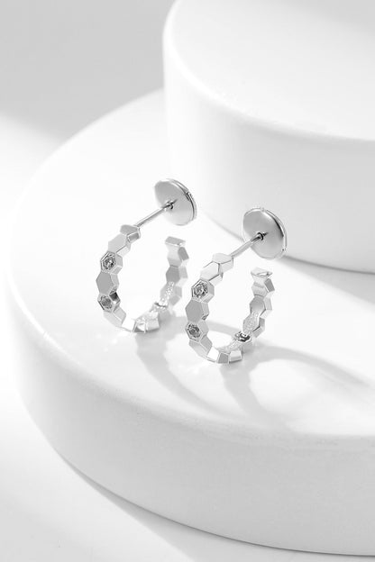 [⭐Mirelle]BEE LOVE DIAMOND HOOP EARRINGS