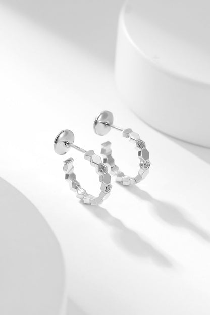 [⭐Mirelle]BEE LOVE DIAMOND HOOP EARRINGS