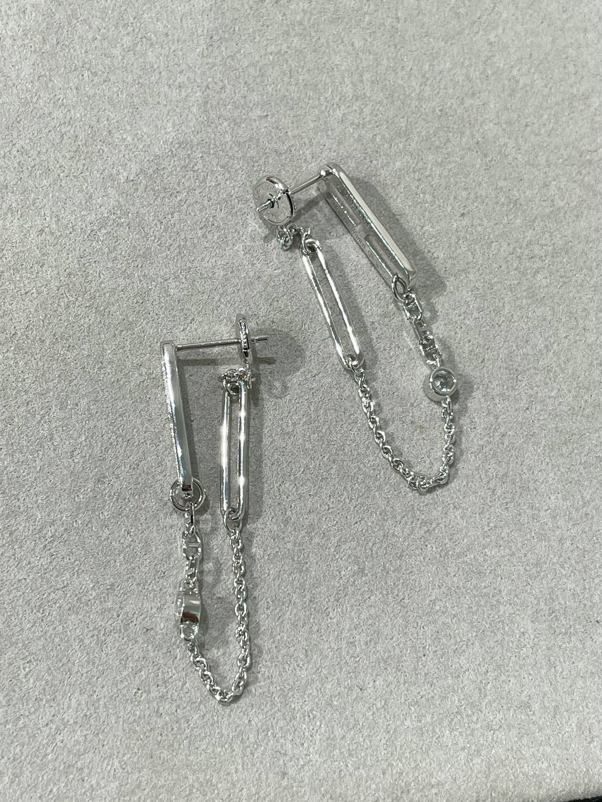 [⭐Mirelle]CHAINE CHAOS DIAMOND DROP EARRINGS