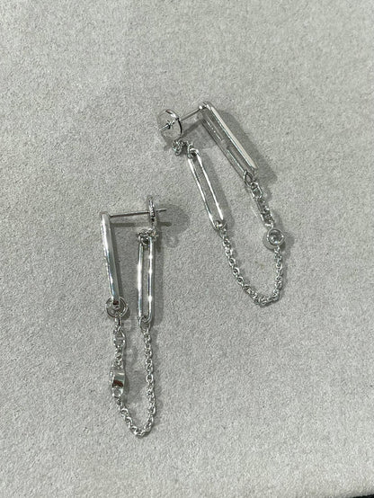 [⭐Mirelle]CHAINE CHAOS DIAMOND DROP EARRINGS