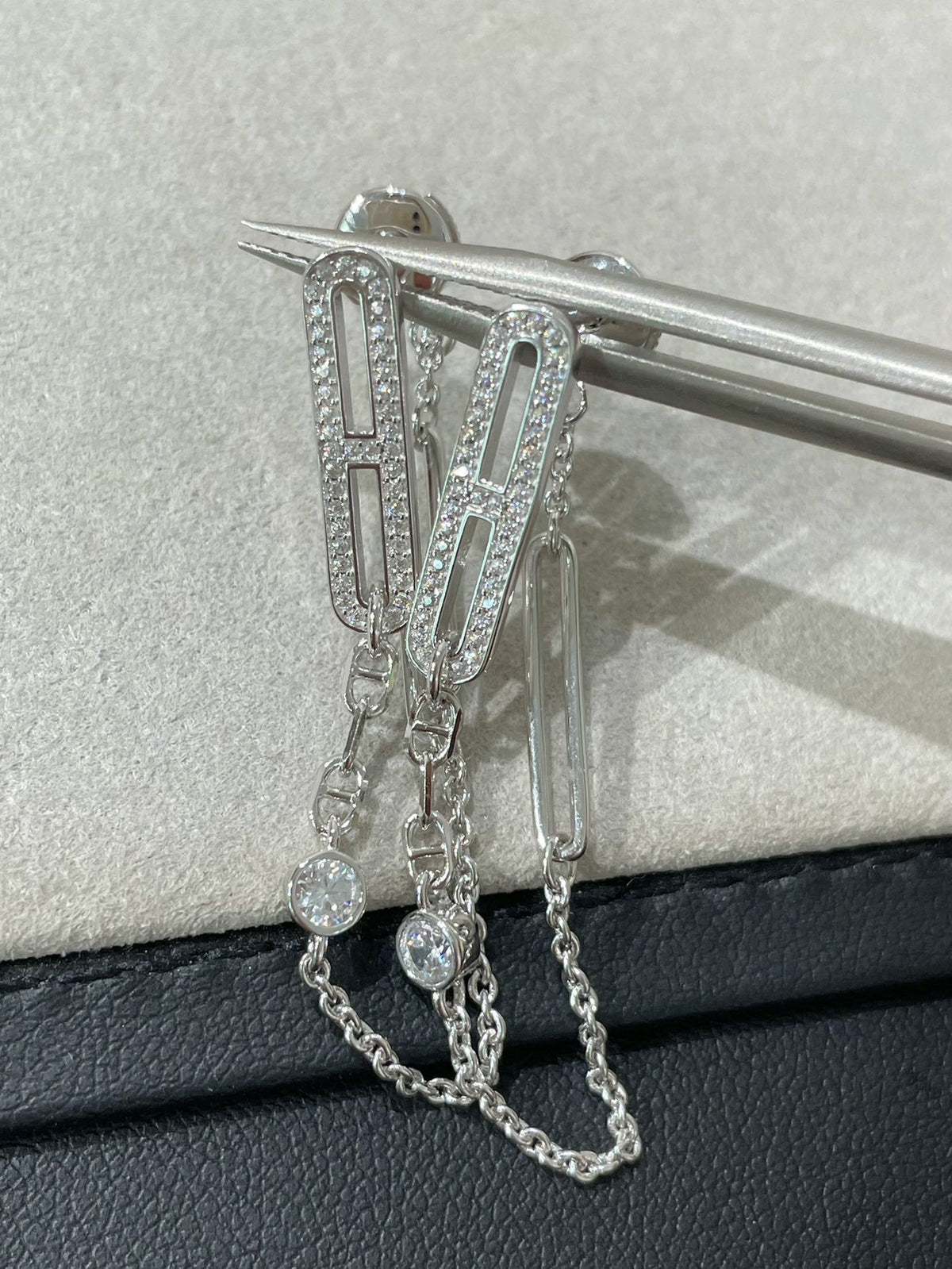 [⭐Mirelle]CHAINE CHAOS DIAMOND DROP EARRINGS
