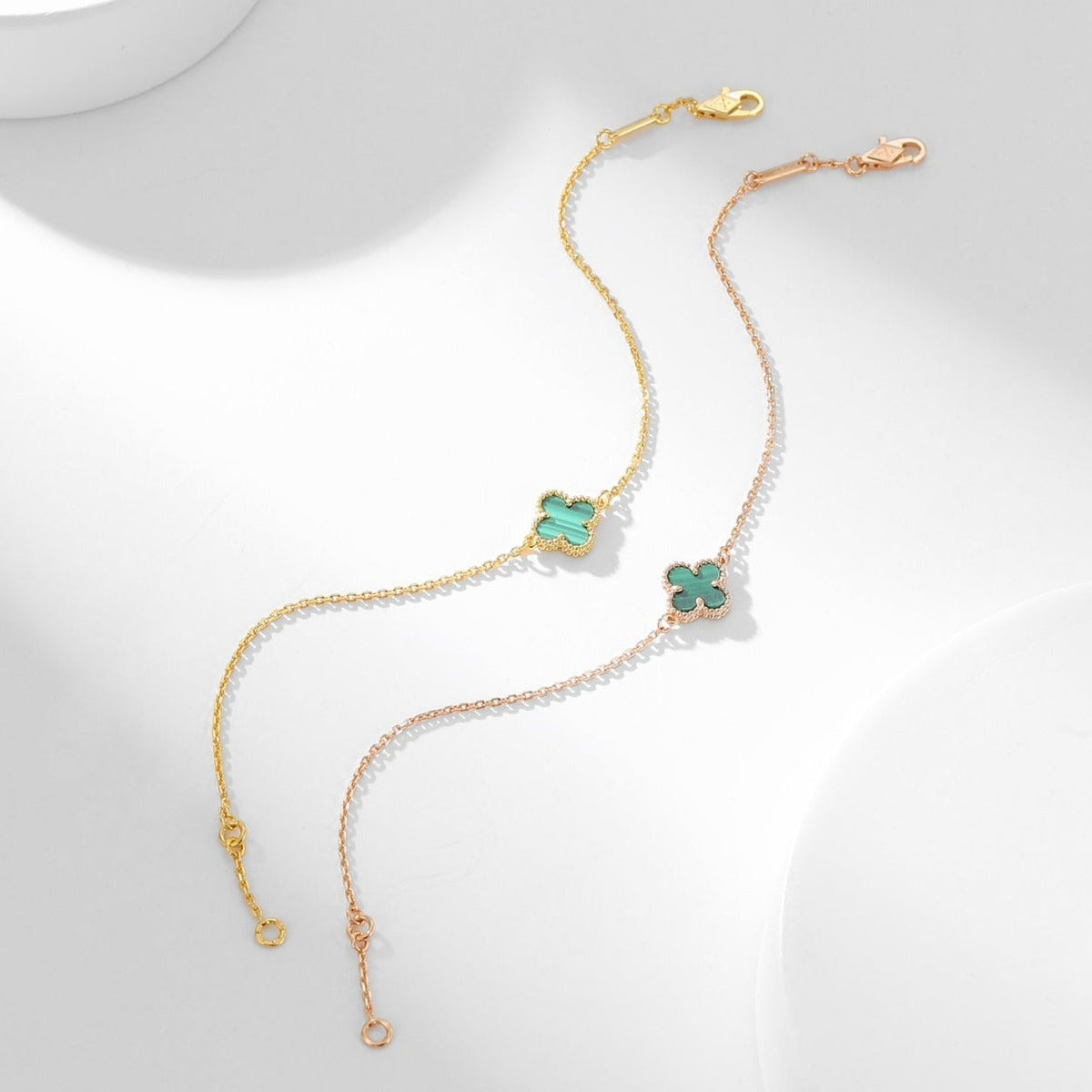[⭐Mirelle]CLOVER BRACELET MALACHITE 1 MOTIF