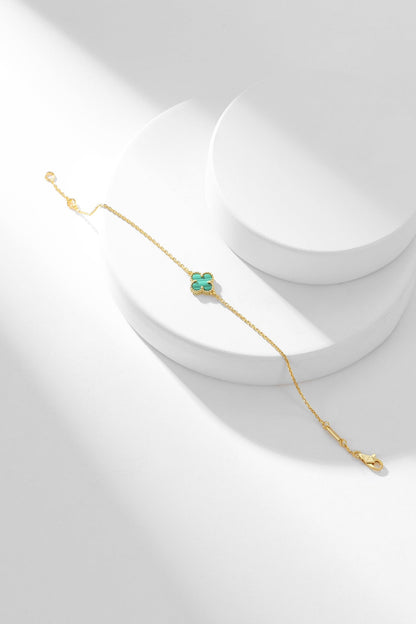 [⭐Mirelle]CLOVER BRACELET MALACHITE 1 MOTIF