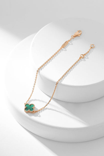 [⭐Mirelle]CLOVER BRACELET MALACHITE 1 MOTIF