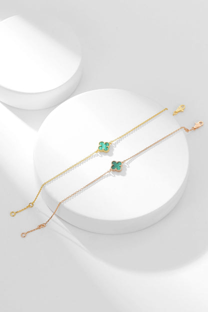 [⭐Mirelle]CLOVER BRACELET MALACHITE 1 MOTIF