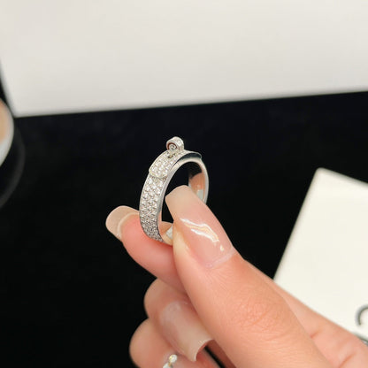 [⭐Mirelle]KELLY SILVER DIAMOND RING