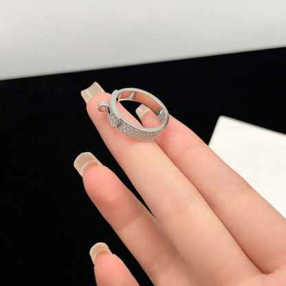 [⭐Mirelle]KELLY SILVER DIAMOND RING