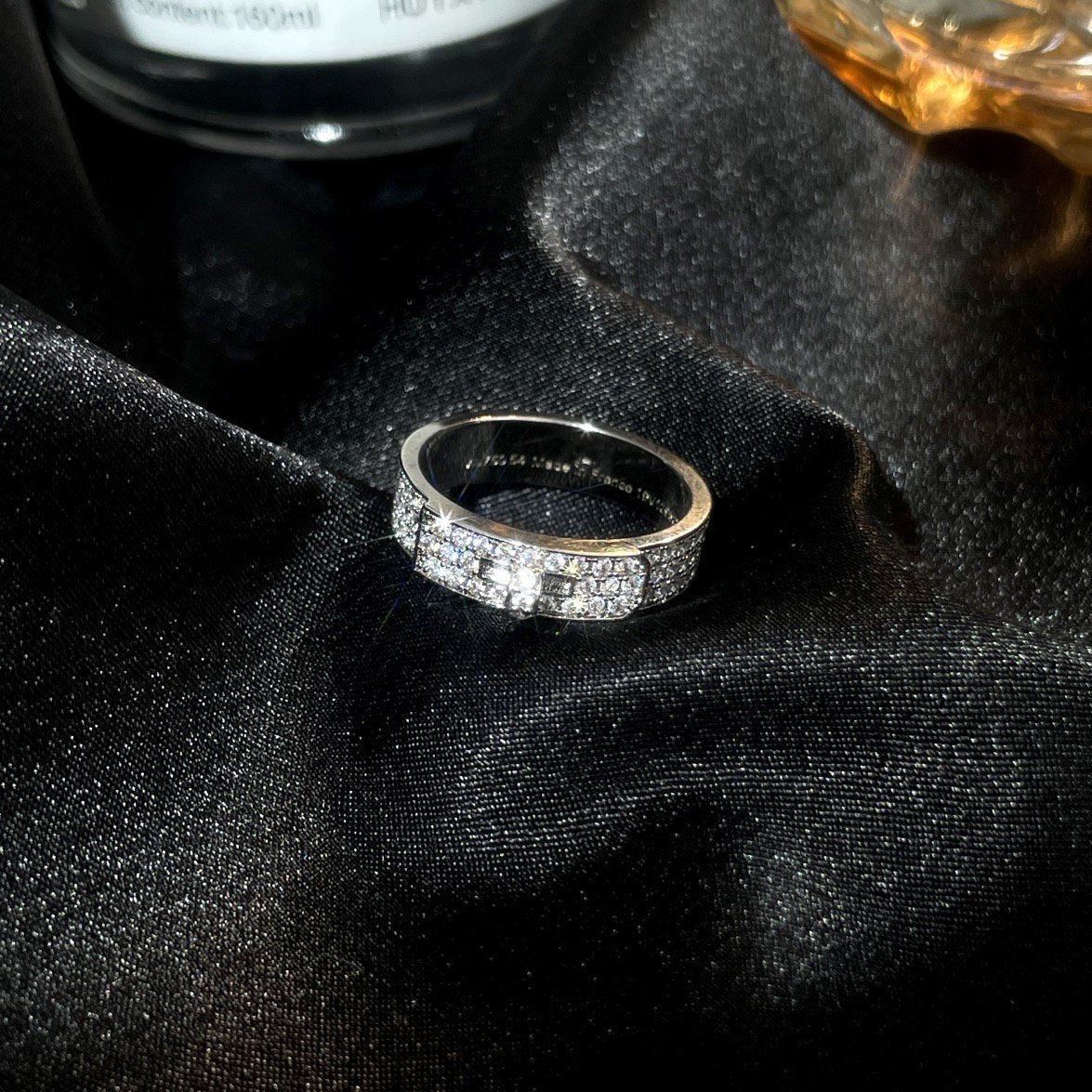 [⭐Mirelle]KELLY SILVER DIAMOND RING