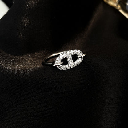 [⭐Mirelle]RONDE SMALL SILVER DIAMOND RING