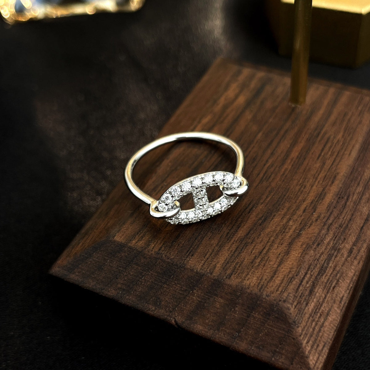 [⭐Mirelle]RONDE SMALL SILVER DIAMOND RING