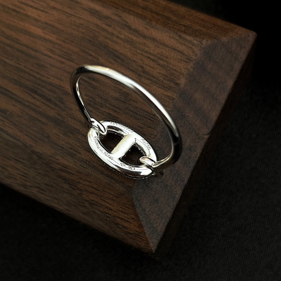 [⭐Mirelle]RONDE SMALL SILVER DIAMOND RING