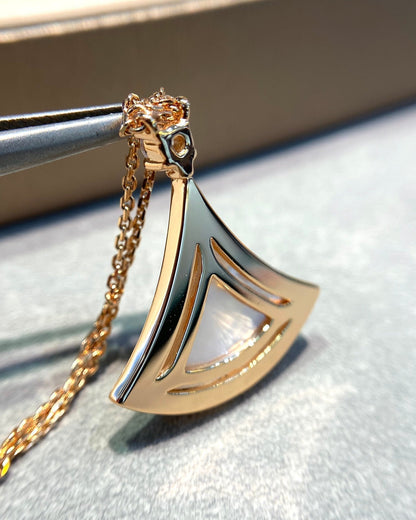 [⭐Mirelle]DREAM MOP DIAMOND PAVED PINK GOLD NECKLACE
