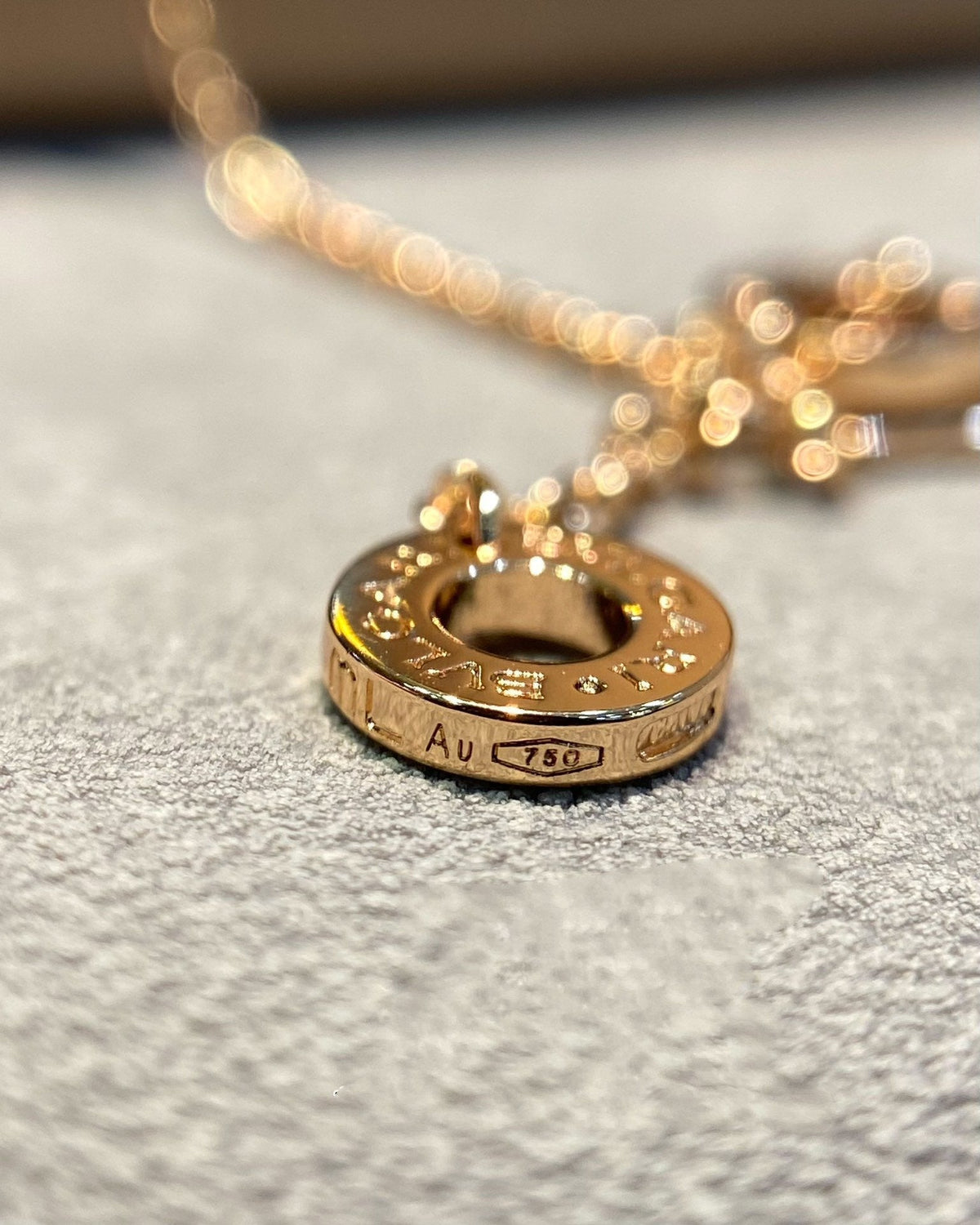 [⭐Mirelle]DREAM MOP DIAMOND PAVED PINK GOLD NECKLACE