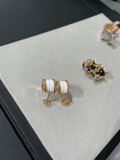 [⭐Mirelle]ZERO 1 PINK GOLD CERAMIC EARRINGS