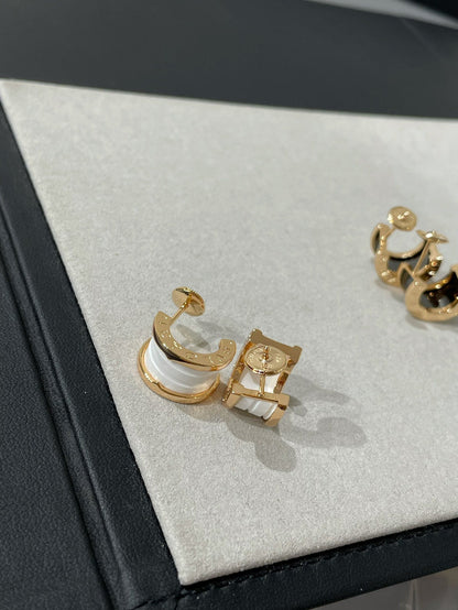 [⭐Mirelle]ZERO 1 PINK GOLD CERAMIC EARRINGS