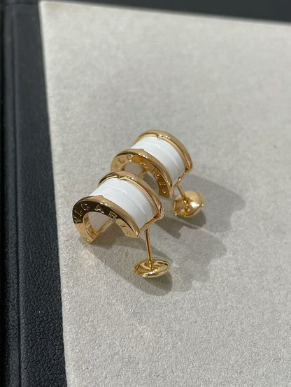 [⭐Mirelle]ZERO 1 PINK GOLD CERAMIC EARRINGS