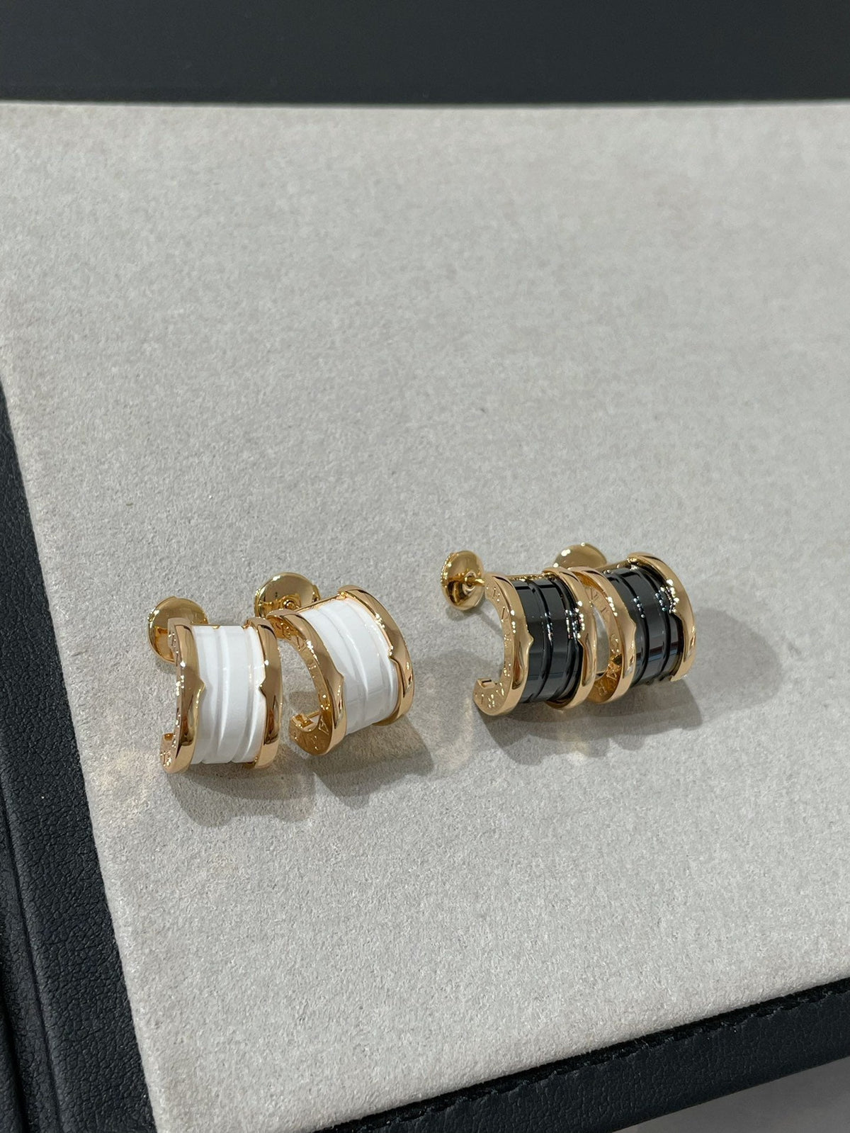 [⭐Mirelle]ZERO 1 PINK GOLD CERAMIC EARRINGS