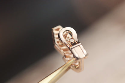 [⭐Mirelle]SERPENT PINK GOLD DIAMOND EARRINGS