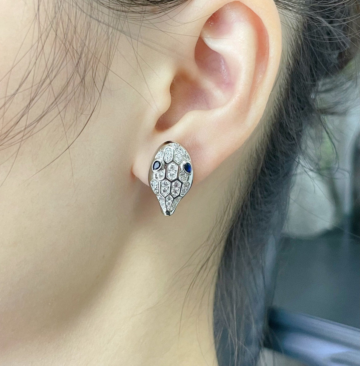 [⭐Mirelle]SERPENT DIAMOND STUD EARRINGS