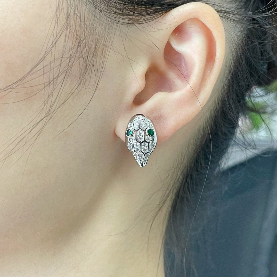 [⭐Mirelle]SERPENT DIAMOND STUD EARRINGS
