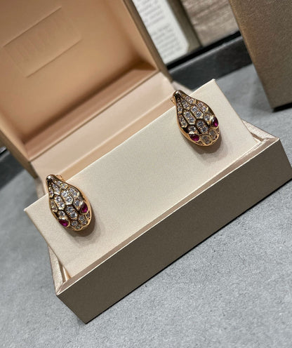[⭐Mirelle]SERPENT DIAMOND STUD EARRINGS